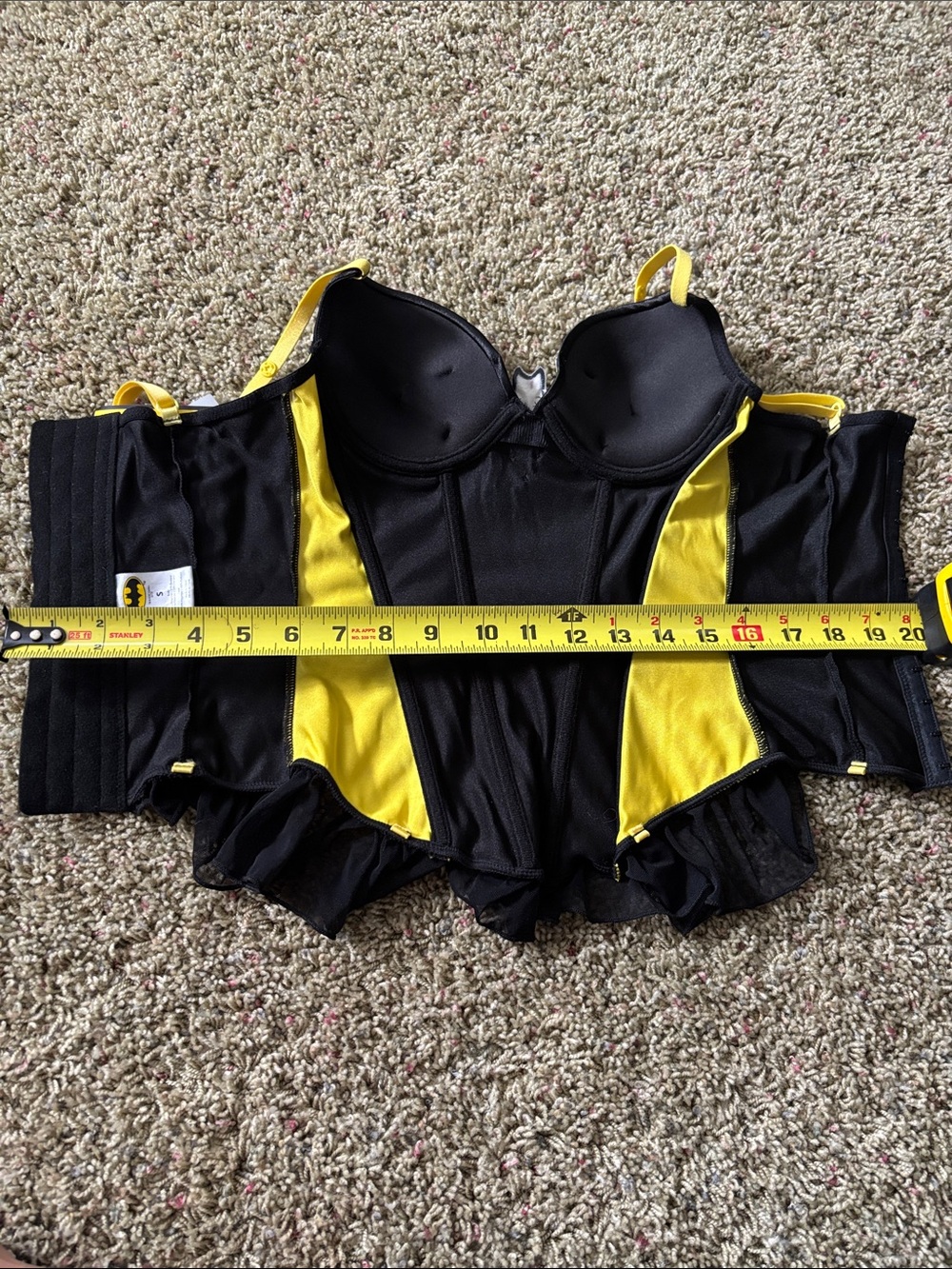 DC Comics Batman Batgirl Costume Bustier Corset with Removable Cape - Sz S NWT - Picture 8 of 8